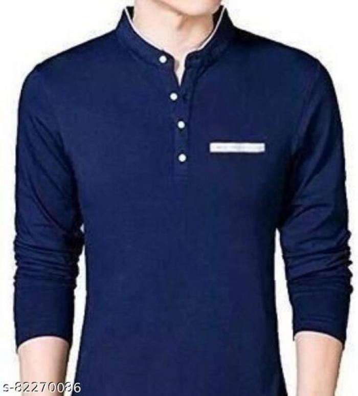 Solid - Men -Henley Neck Soft T-Shirt