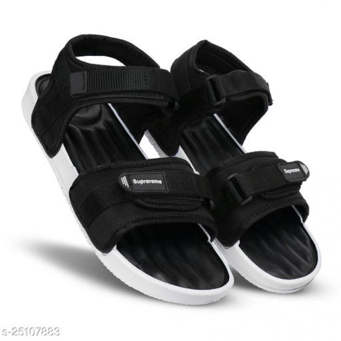 Stylish Men's Combo Syntethic Leather Black Sandals